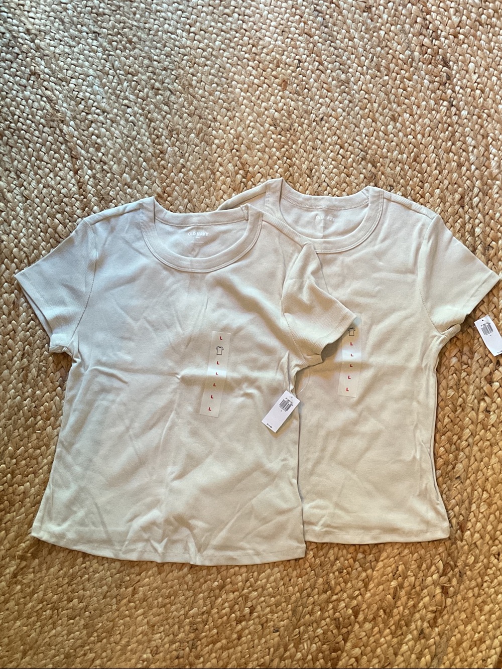 2-Pack Kids Short-Sleeve Crewneck Tees in Beige